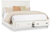 Cape Cod Ivory Panel Storage Bed