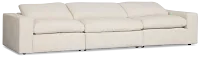 Drift Light Beige Fabric 3-piece Modular Power Sofa