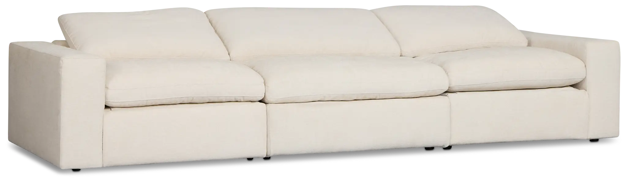 Drift Light Beige Fabric 3-piece Modular Power Sofa Drift Light Beige Fabric 3-piece Modular Power Sofa