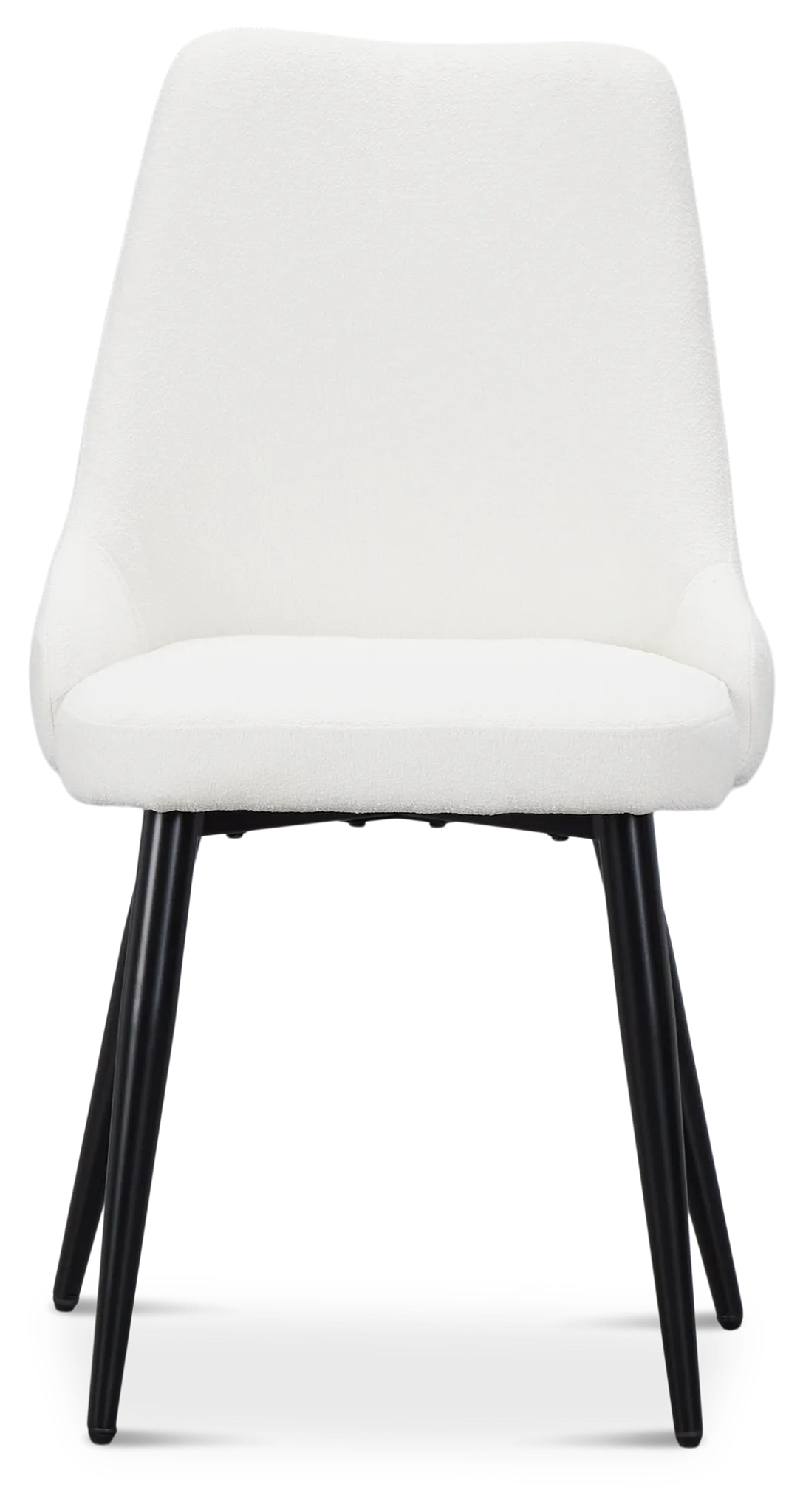 Andover White Curved Upholstered Side Chair