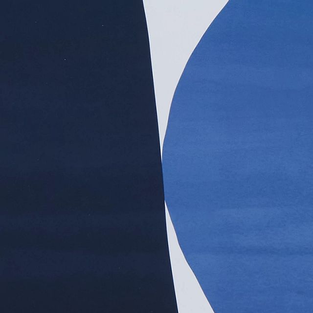 Blace Dark Blue Framed Wall Art