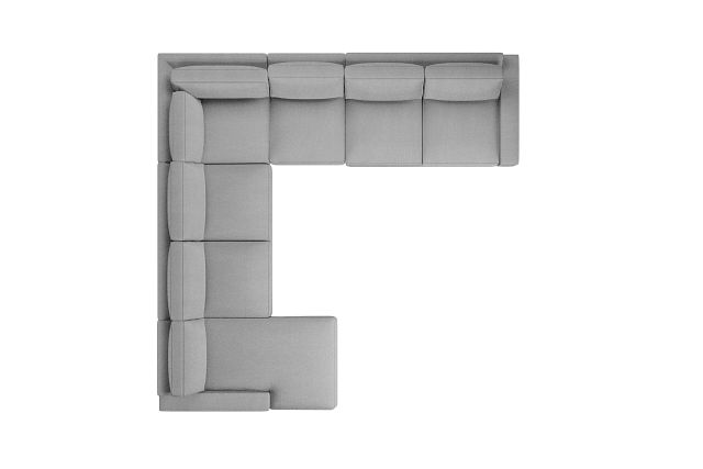 Edgewater Delray Light Gray Large Left Chaise Sectional