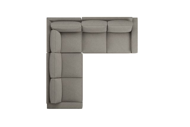 Edgewater Maguire Pewter Small Two-arm Sectional