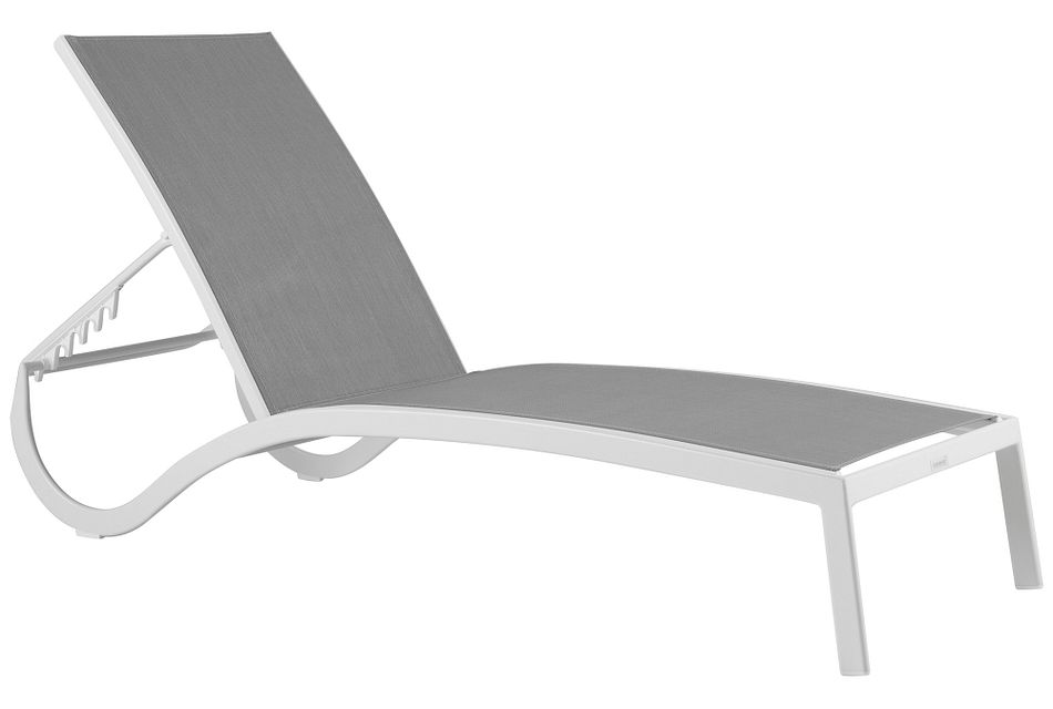 Lisbon Gray Sling Chaise Lisbon Gray Sling Chaise on Living Accents Sling Folding Chaise id=43214