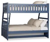 Charleston Dark Blue Trundle Bunk Bed