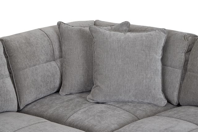 Brielle Light Gray Fabric Medium Left Chaise Sectional (6)