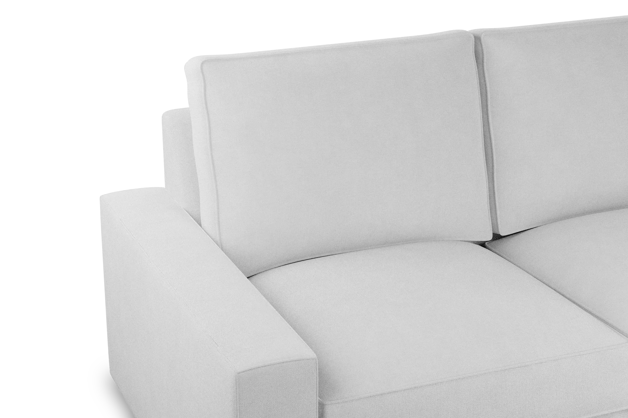 Edgewater Suave White Large Two-arm Sectional