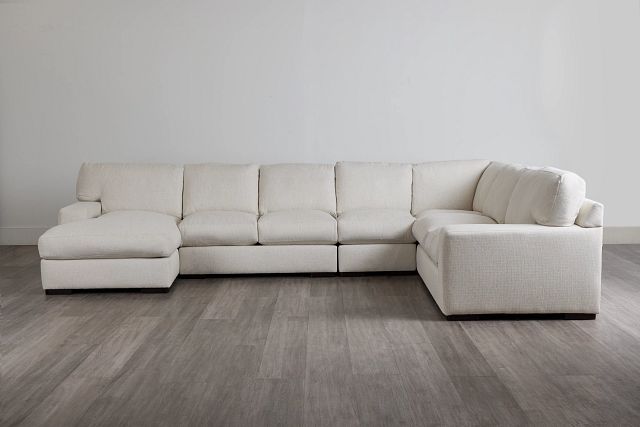 Veronica White Down Large Left Chaise Sectional