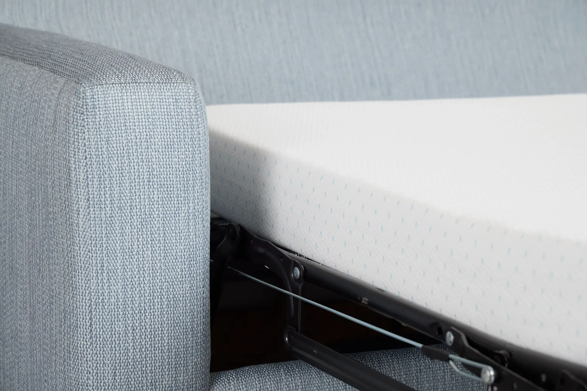 Rhodes Light Blue Fabric Cooling Memory Foam Sleeper Rhodes Light Blue Fabric Cooling Memory Foam Sleeper