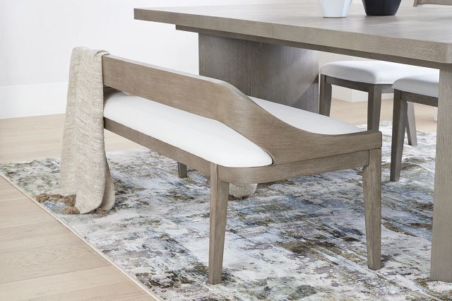 Soho Light Tone Upholstered Dining Bench