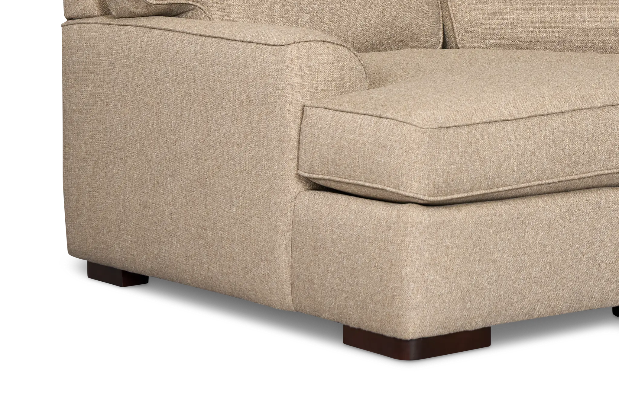 Sinclair Brown Fabric Left Cuddler Innerspring Sleeper Sectional Sinclair Brown Fabric Left Cuddler Innerspring Sleeper Sectional