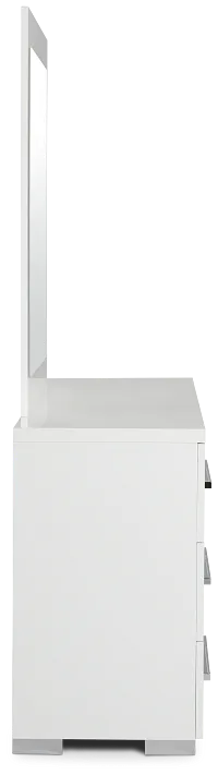 Verona White Dresser & Mirror