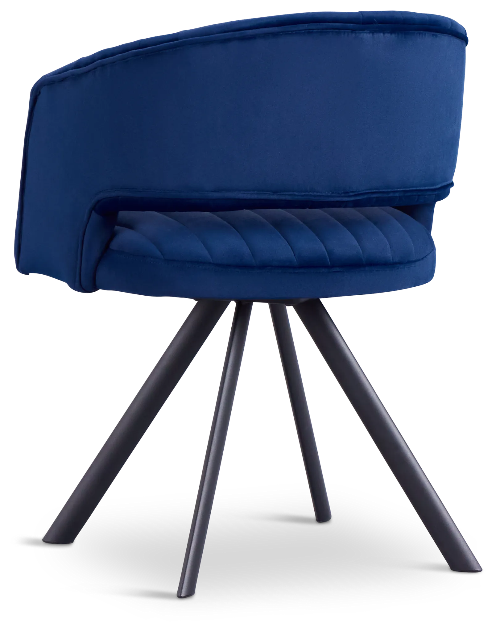 Mandy Blue Velvet Swivel Accent Chair