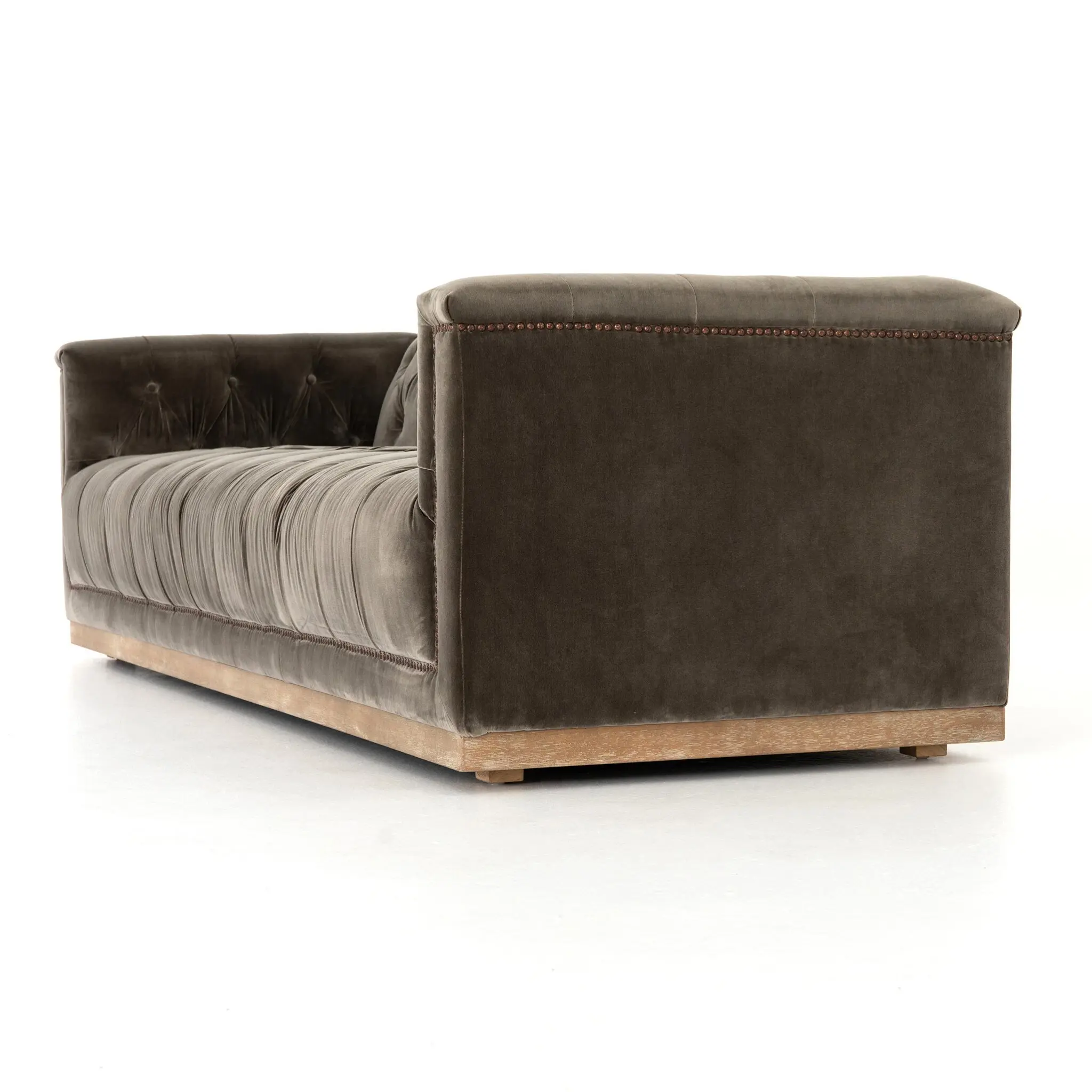 Four Hands Nannie Dark Gray Velvet Sofa Four Hands Nannie Dark Gray Velvet Sofa
