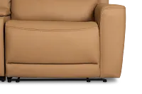 Wilder Brown Leather Large Triple Power Reclining Two-arm Sectional