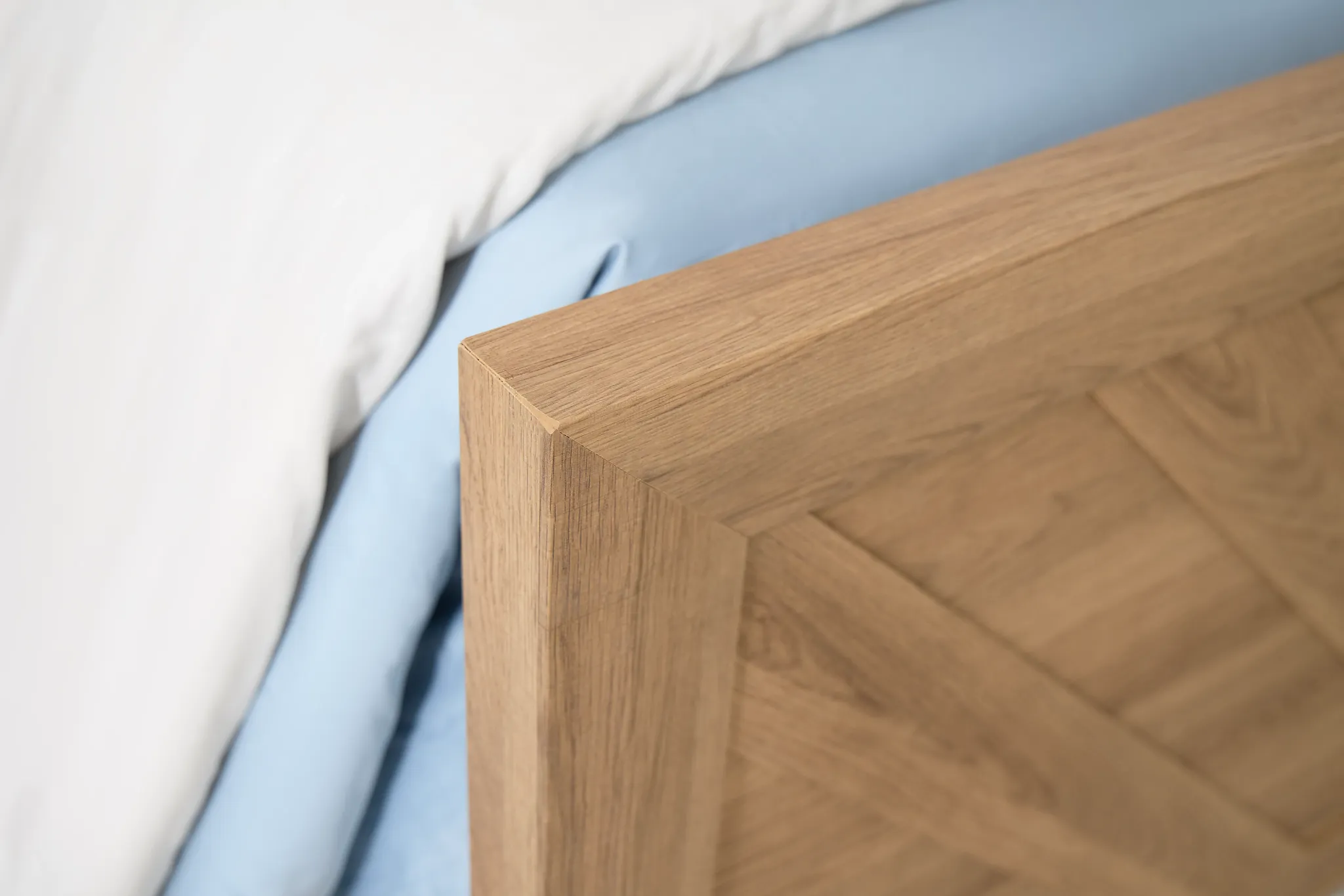 Delray Light Tone Panel Bed