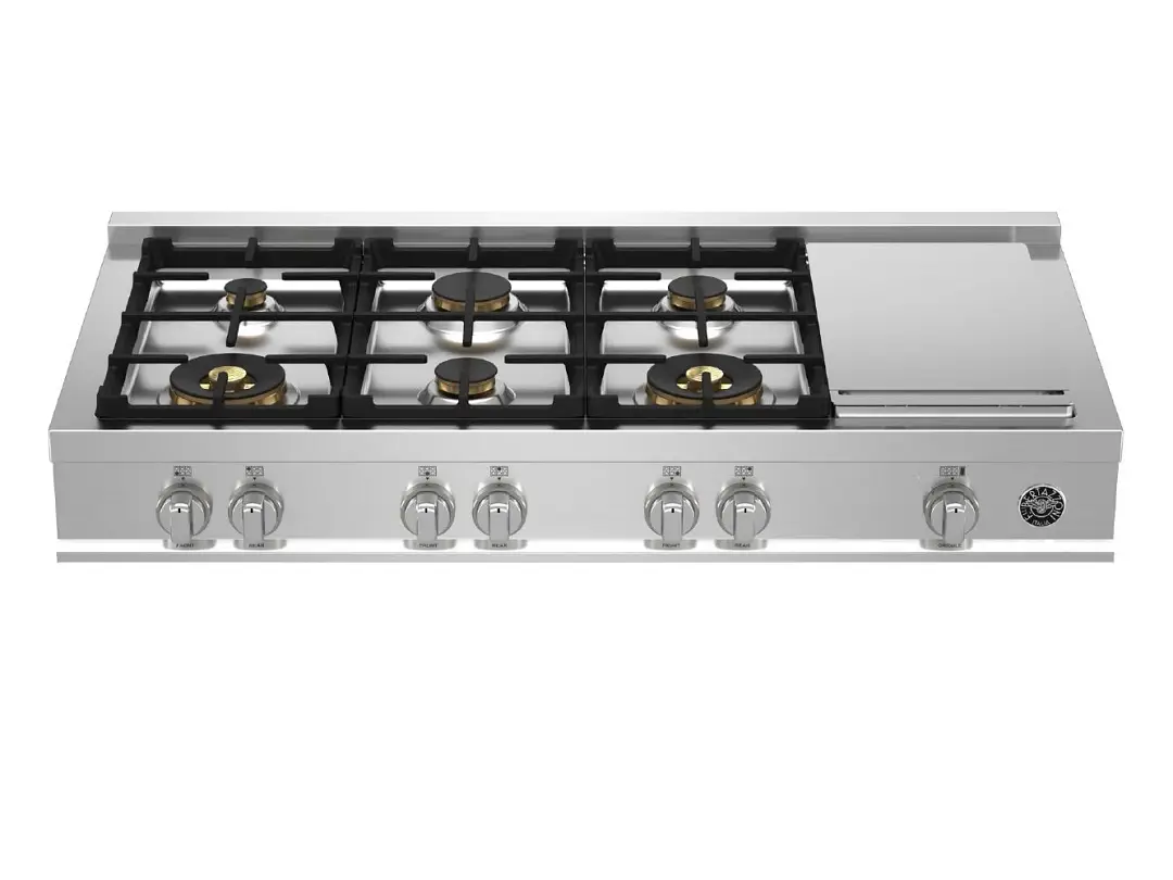 Bertazzoni 486 Series Stainless Steel 48" Gas Cook Top Bertazzoni 486 Series Stainless Steel 48" Gas Cook Top