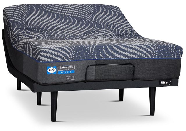Sealy Posturpedic Plus Hybrid Albany Medium Ergo 3.0 Adjustable Mattress Set