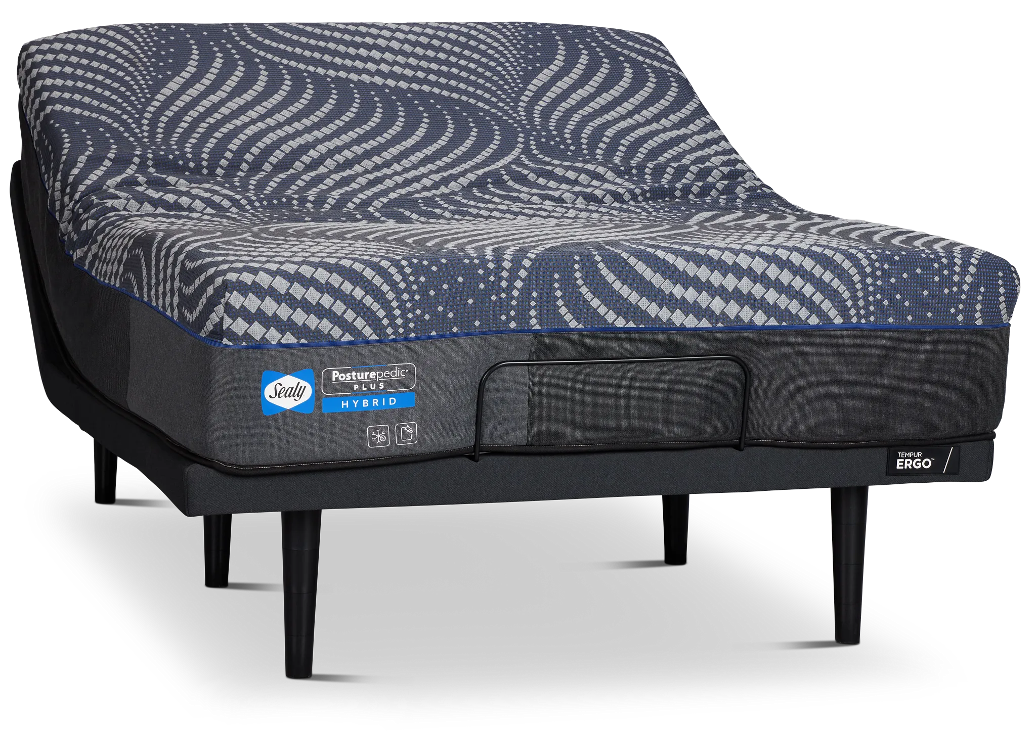Sealy Posturpedic Plus Hybrid Albany Medium Ergo 3.0 Adjustable Mattress Set