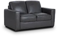 Lane Dark Gray Lthr/vinyl Loveseat