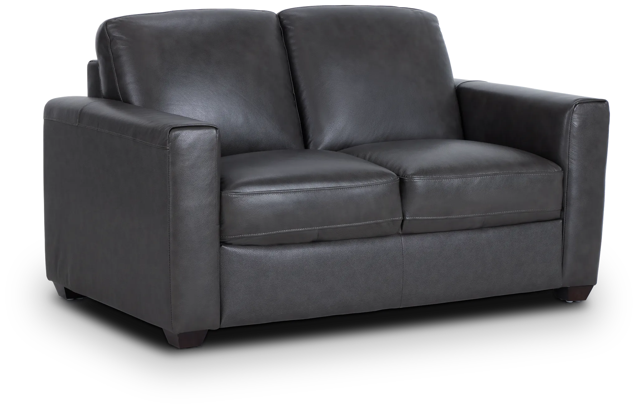 Lane Dark Gray Lthr/vinyl Loveseat