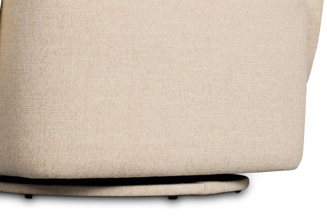 Cleo Beige Fabric Swivel Accent Chair