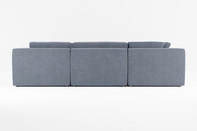 Destin Victory Dark Blue Fabric 8-piece Modular Sectional