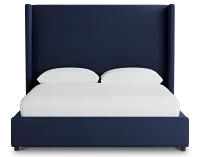 Captiva Joya Dark Blue 60" Upholstered Shelter Bed