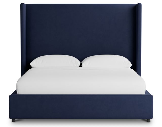 Captiva Joya Dark Blue 60" Upholstered Shelter Bed