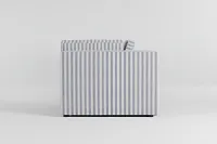 Destin Sea Lane Dark Blue Fabric 3-piece Modular Sofa