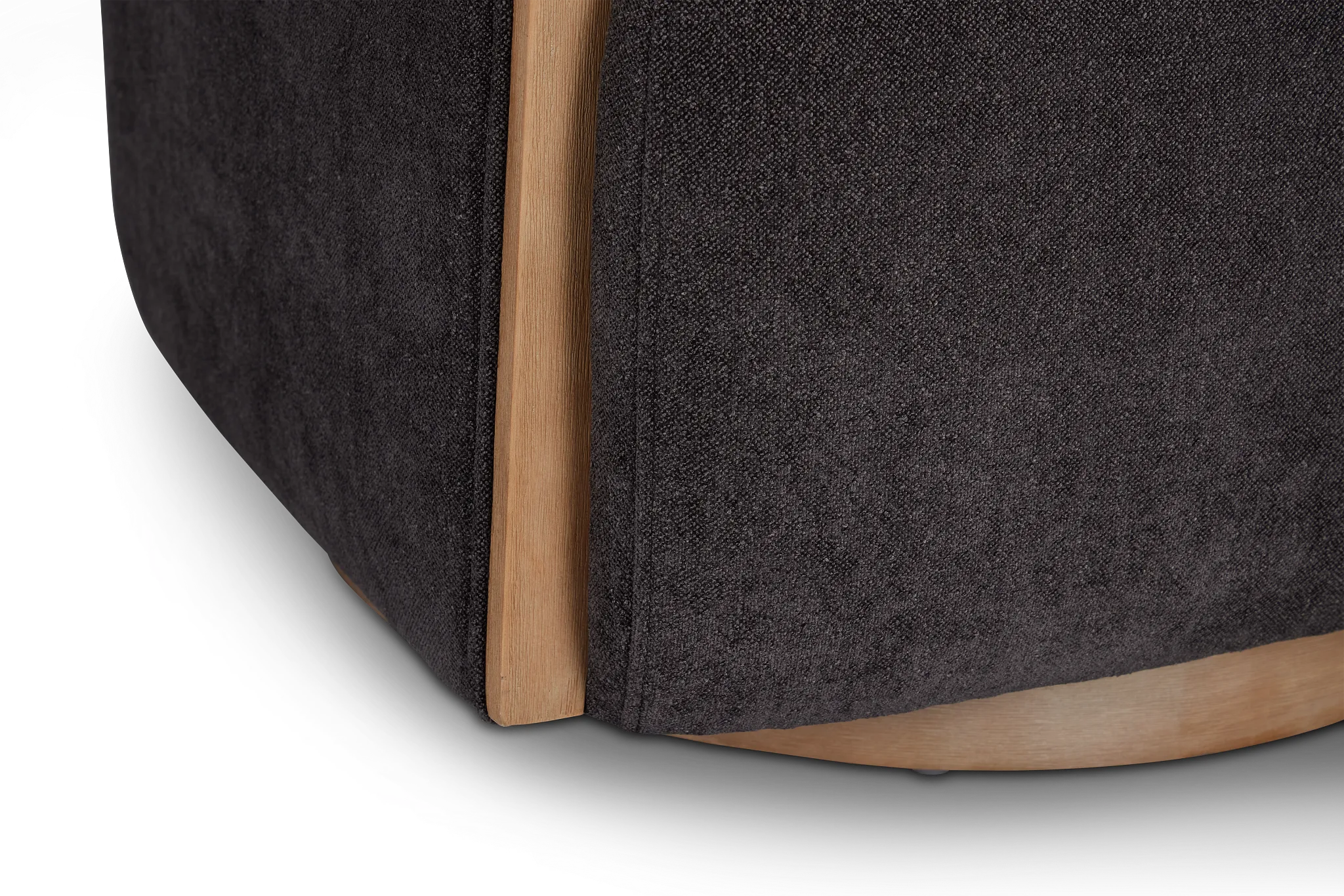 Campbell Dark Gray Fabric Swivel Accent Chair