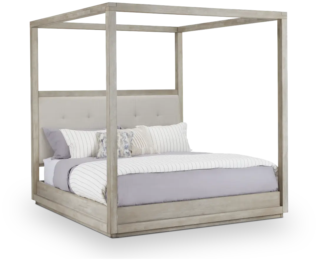 Madden Light Tone Uph Canopy Bed Madden Light Tone Uph Canopy Bed