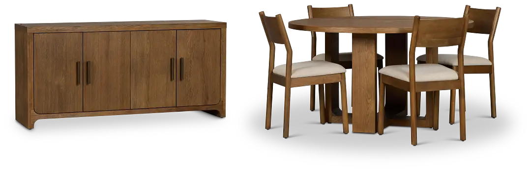 Rochester Mid Tone Round Dining Room Rochester Mid Tone Round Dining Room