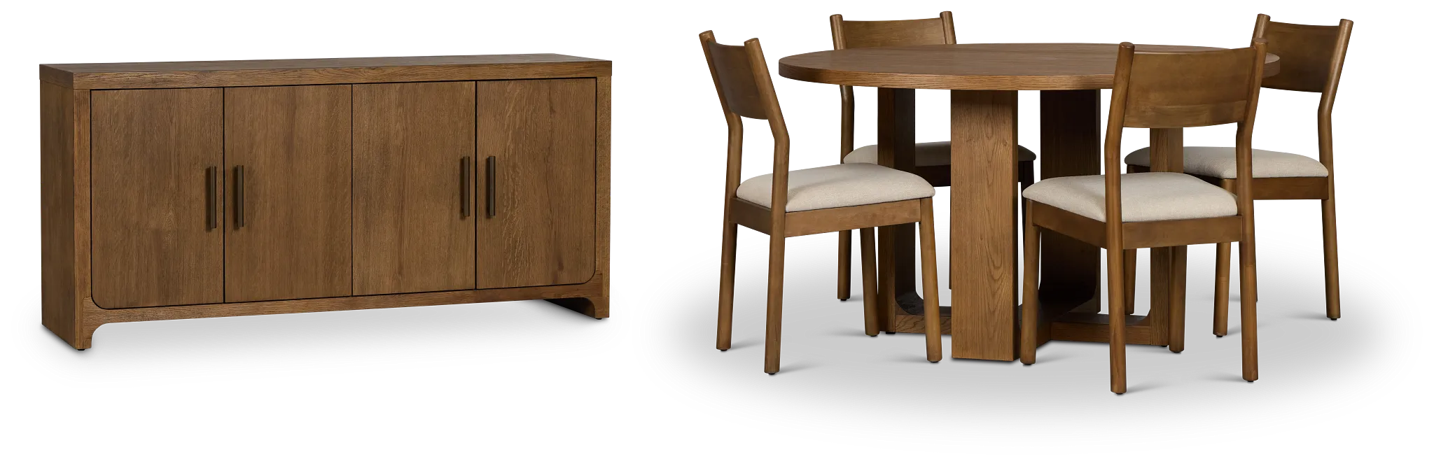 Rochester Mid Tone Round Dining Room