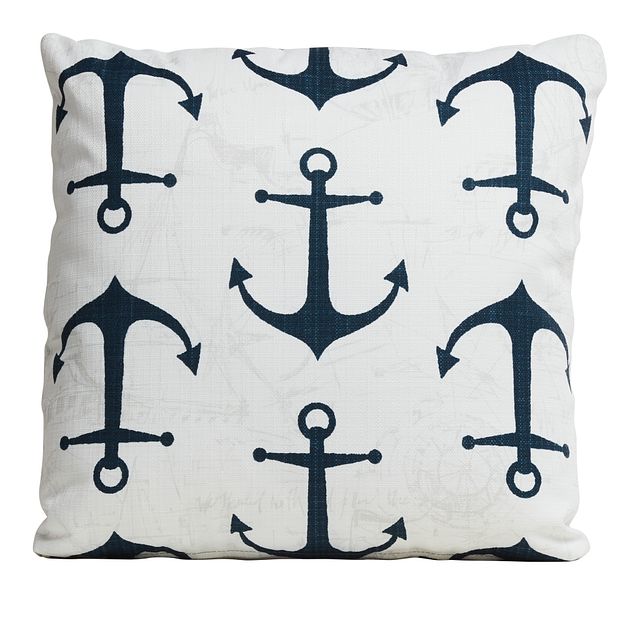 Anchor White 18" Indoor/outdoor Accent Pillow (0)