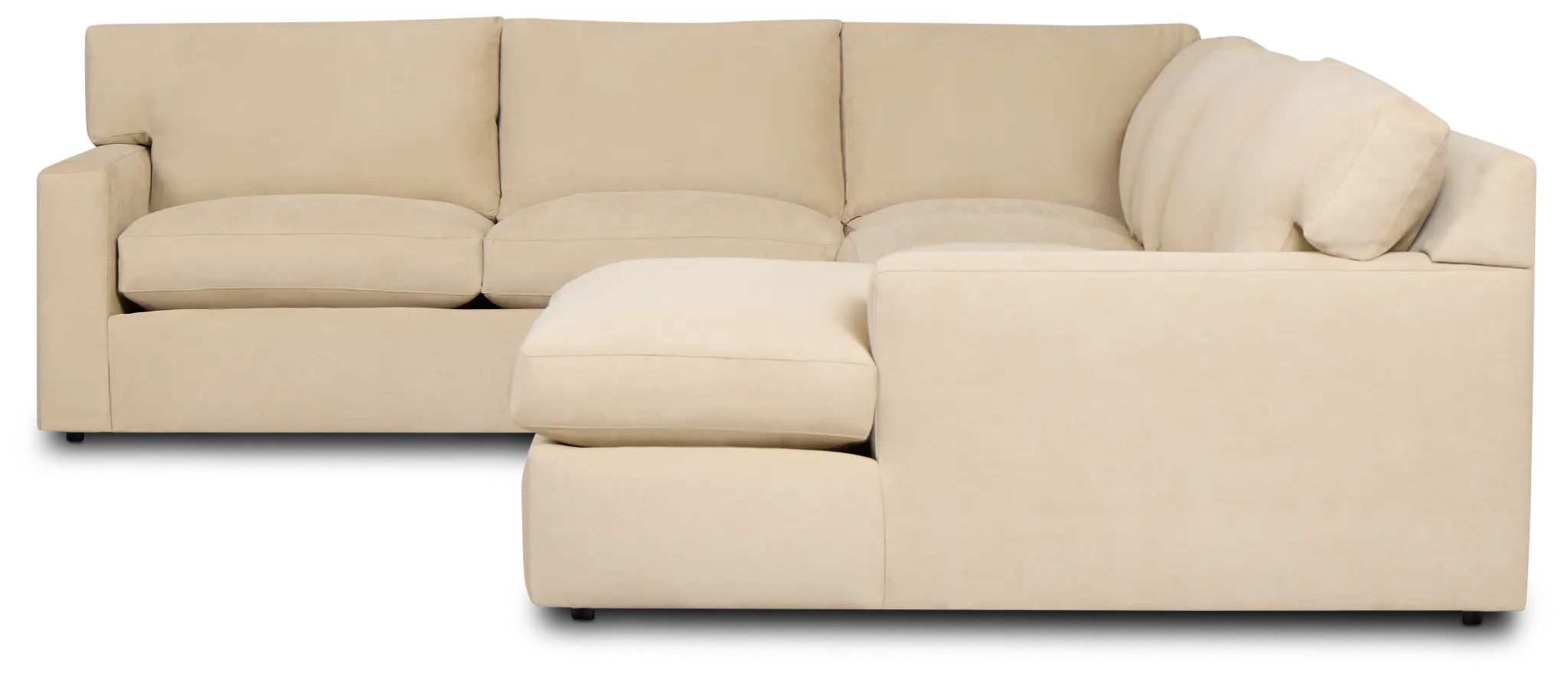 Hudson Beige Fabric Medium Right Chaise Sectional Hudson Beige Fabric Medium Right Chaise Sectional