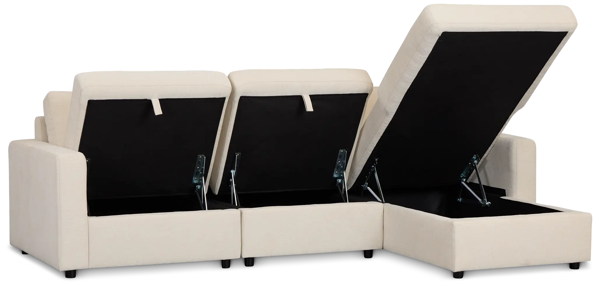 Addie Beige Fabric Right Chaise Storage Sectional Addie Beige Fabric Right Chaise Storage Sectional