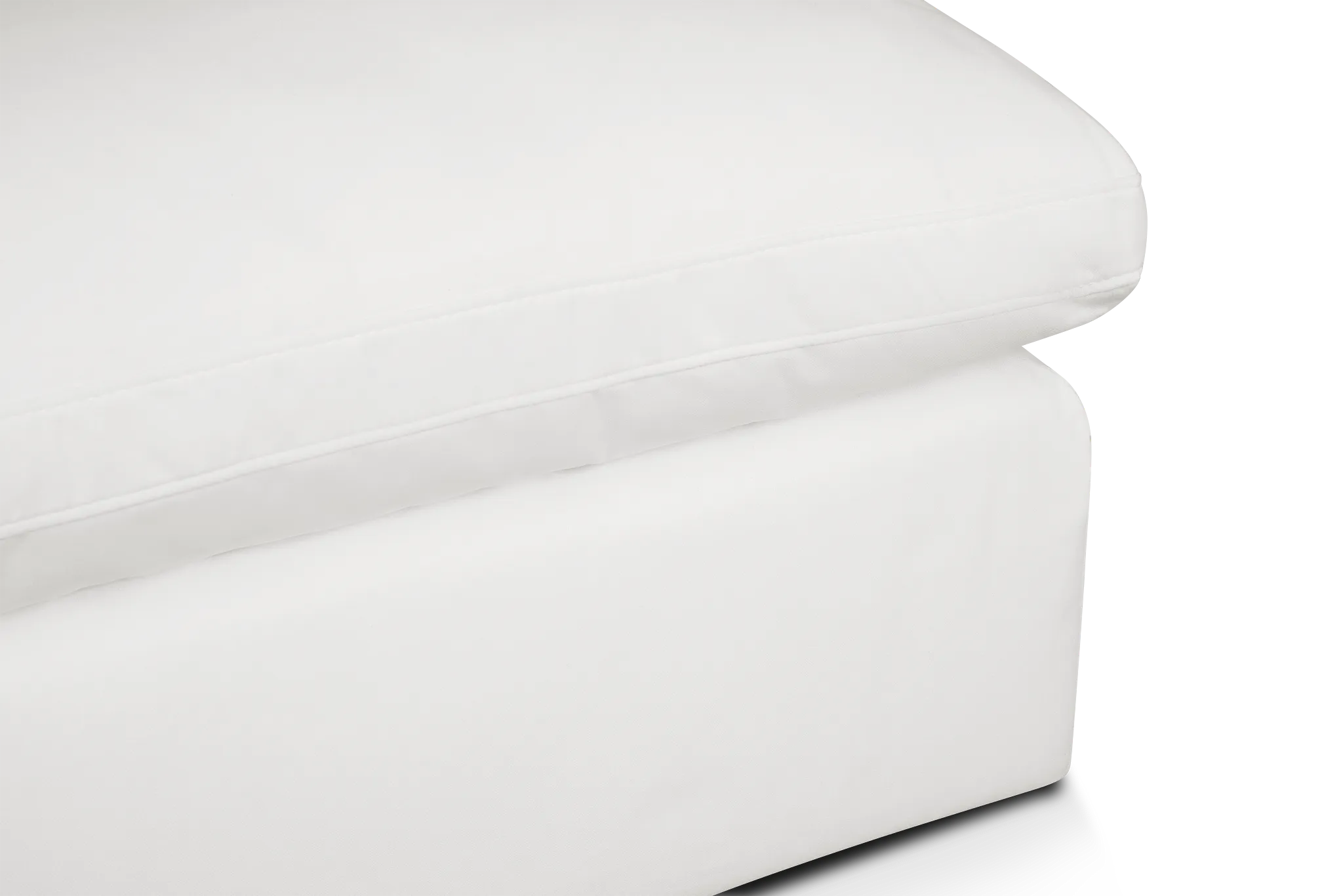 Nixon White Fabric Armless Chair