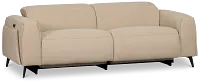 Reyna Beige Micro Power Reclining Loveseat
