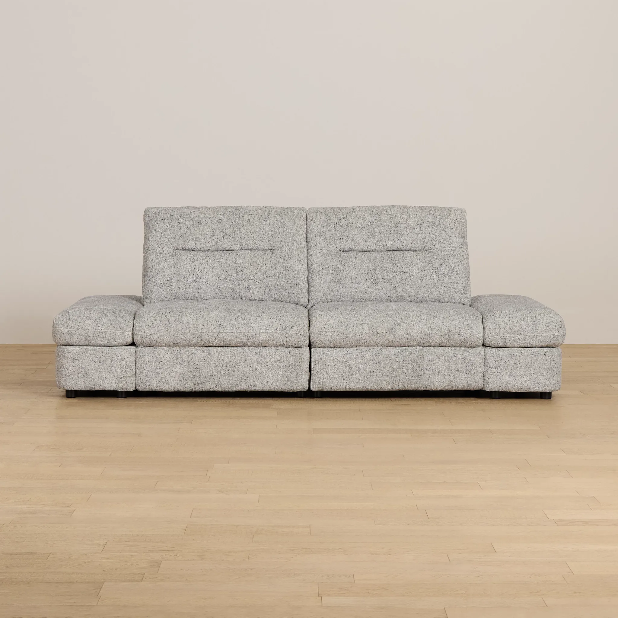 Mila Gray Fabric 2-piece Modular Power Reclining Sofa