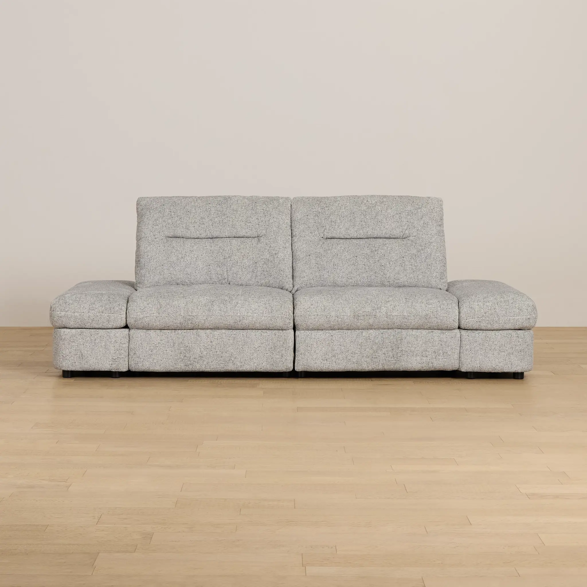 Mila Gray Fabric 2-piece Modular Power Reclining Sofa Mila Gray Fabric 2-piece Modular Power Reclining Sofa