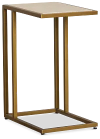 Lukar Gold Square End Table