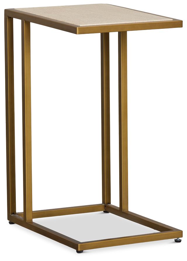 Lukar Gold Square End Table