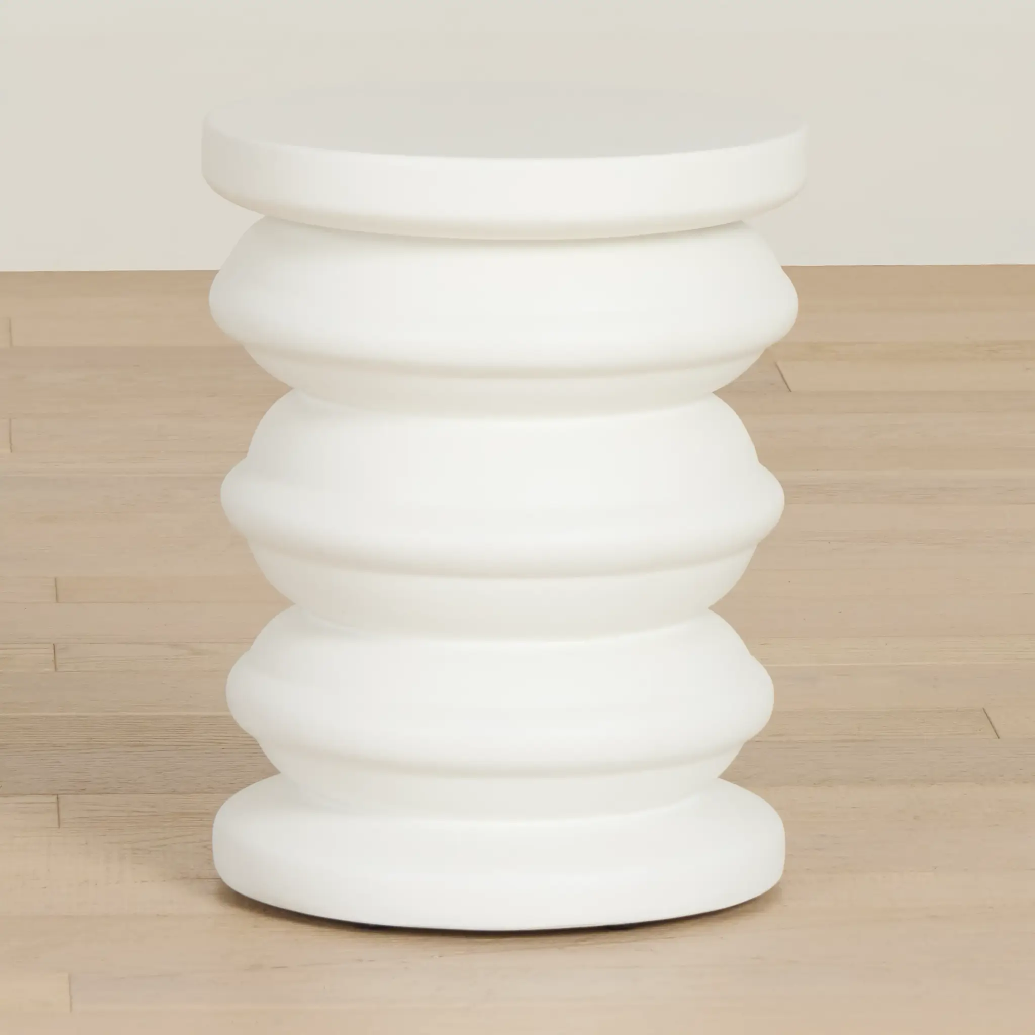 Layla White Round End Table Layla White Round End Table