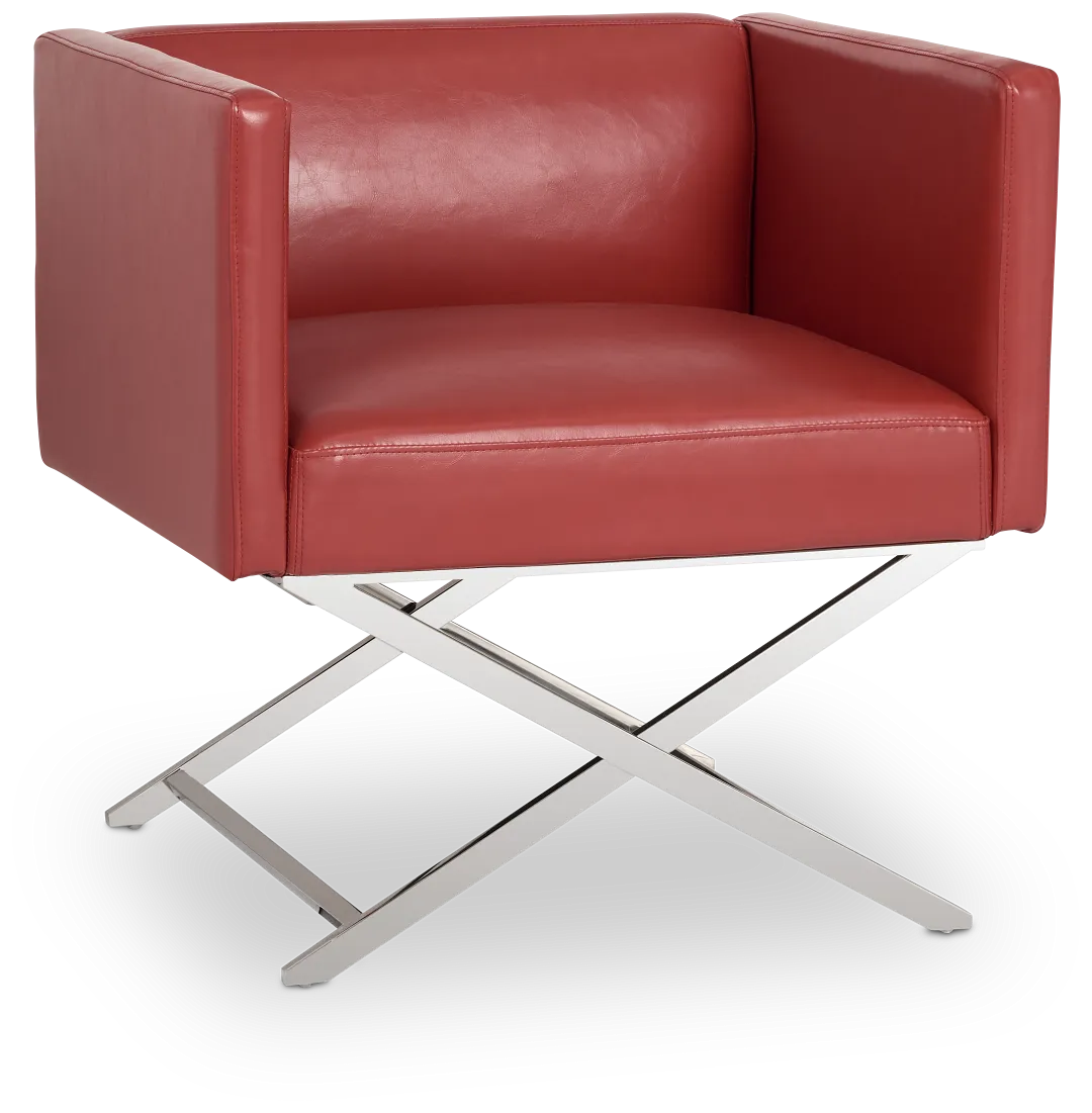 Leone Red Accent Chair