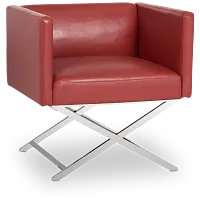 Leone Red Accent Chair