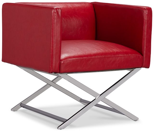 Leone Red Accent Chair