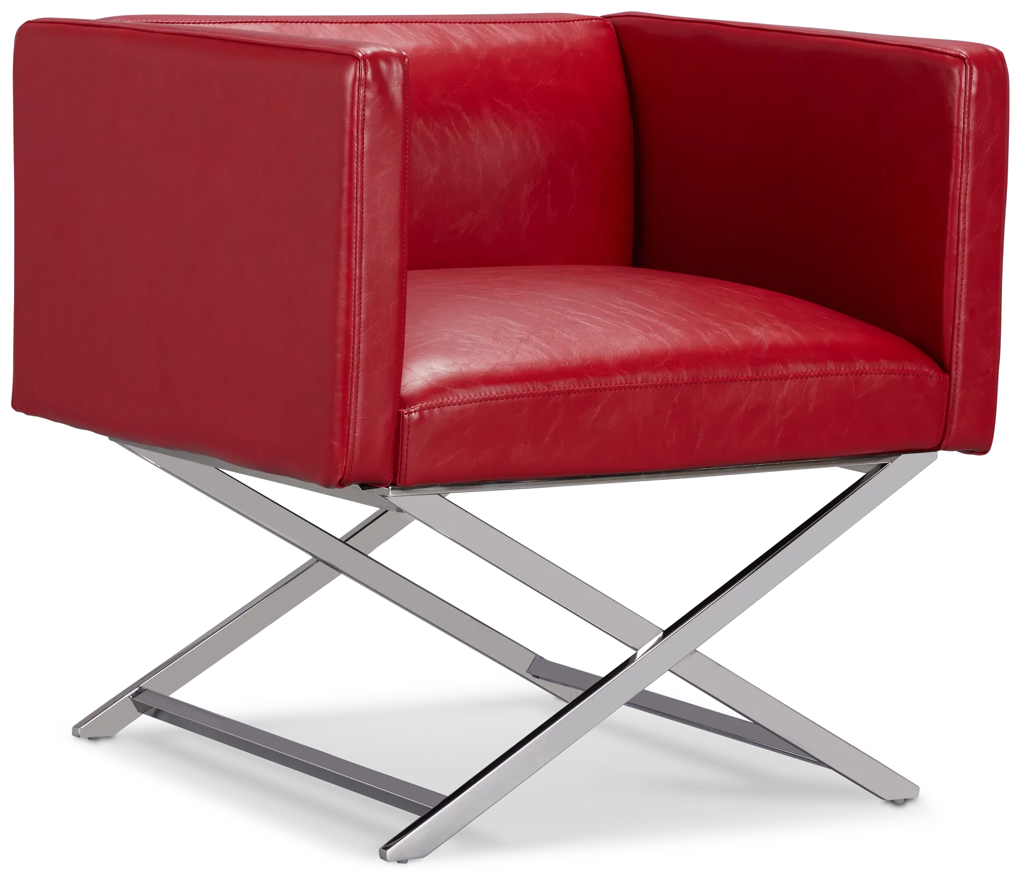 Leone Red Accent Chair