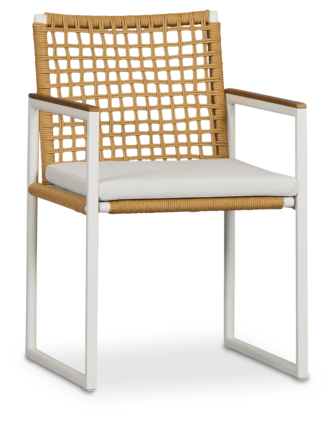 Sunrise White Teak Arm Chair