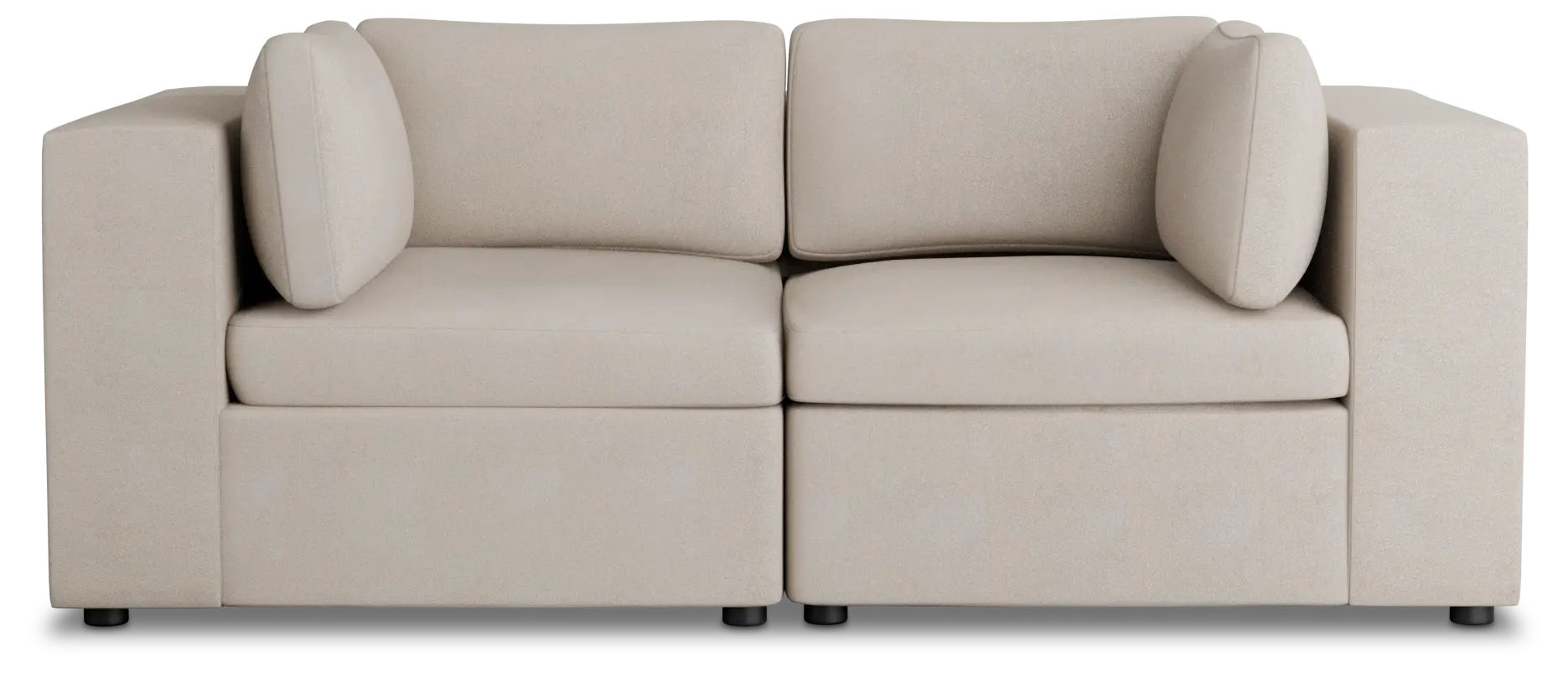 Destin Sutton Beige Fabric 2 Piece Modular Sofa Destin Sutton Beige Fabric 2 Piece Modular Sofa